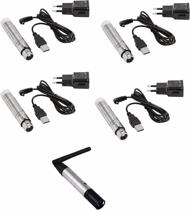 Eurolite Set QuickDMX 1x Sender + 4x AKKU Empfänger