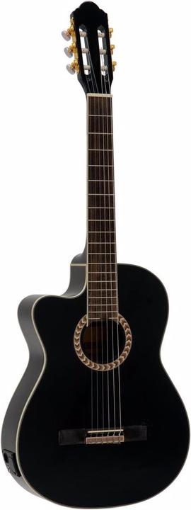 Produktbild Dimavery CN-600L Klassikgitarre, schwarz (Halbakustik Gitarre)