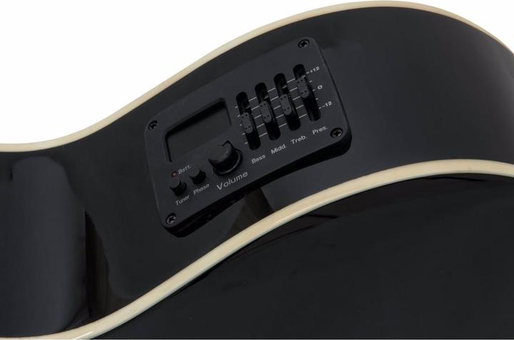 Produktbild Dimavery CN-600L Klassikgitarre, schwarz (Halbakustik Gitarre)