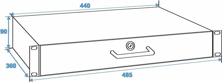 Image du produit Omnitronic Tiroir rack avec serrure 2U (Accessoire)