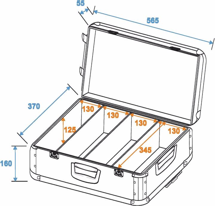 Produktbild Roadinger CD-Case schwarz 120 CDs mit Trolley (Zubehör)