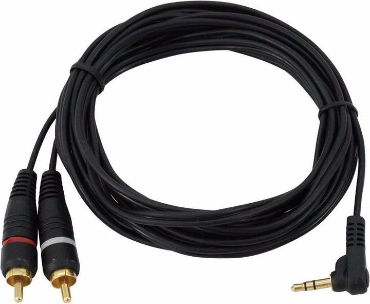 Actual product image Omnitronic Adapter cable 3.5 jack 90°/2xCinch 1.5m (1.50 m)