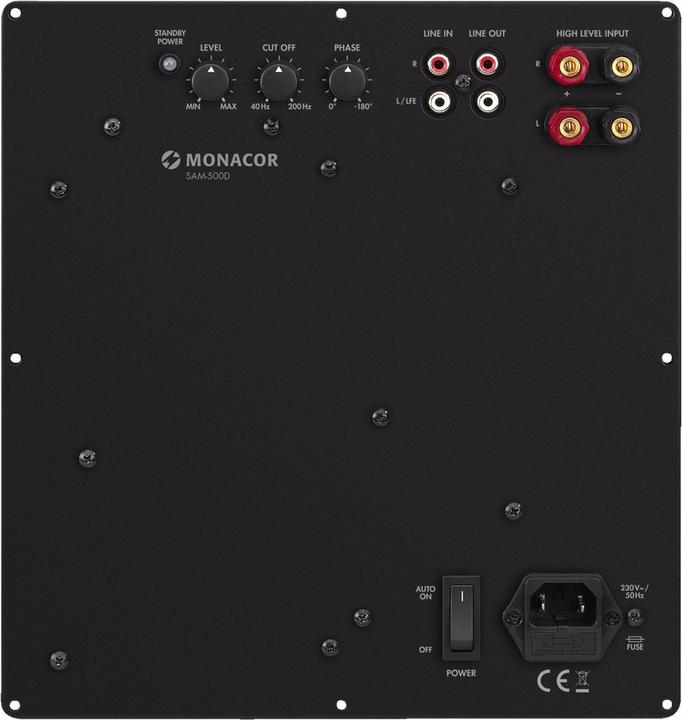 Immagine prodotto Monacor Modulo attivo per subwoofer, 500 Watt, classe D digitale