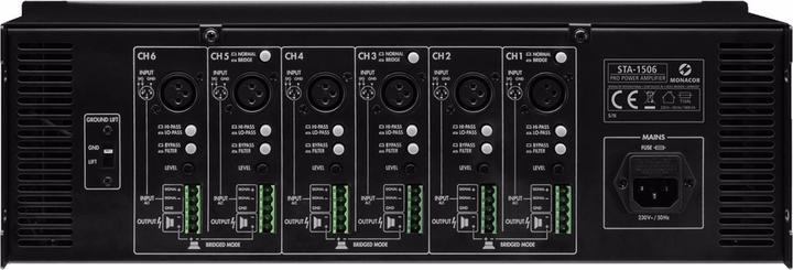 Produktbild Monacor 6 Kanal Verstaerker 1400Wmax (Verstärker)