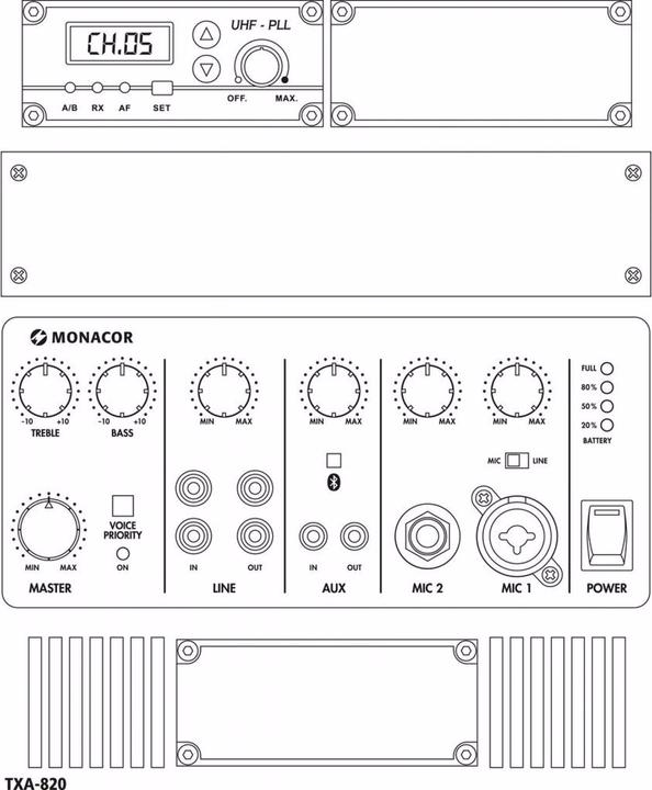 Image du produit Monacor Système d'amplification (Amplificateur)