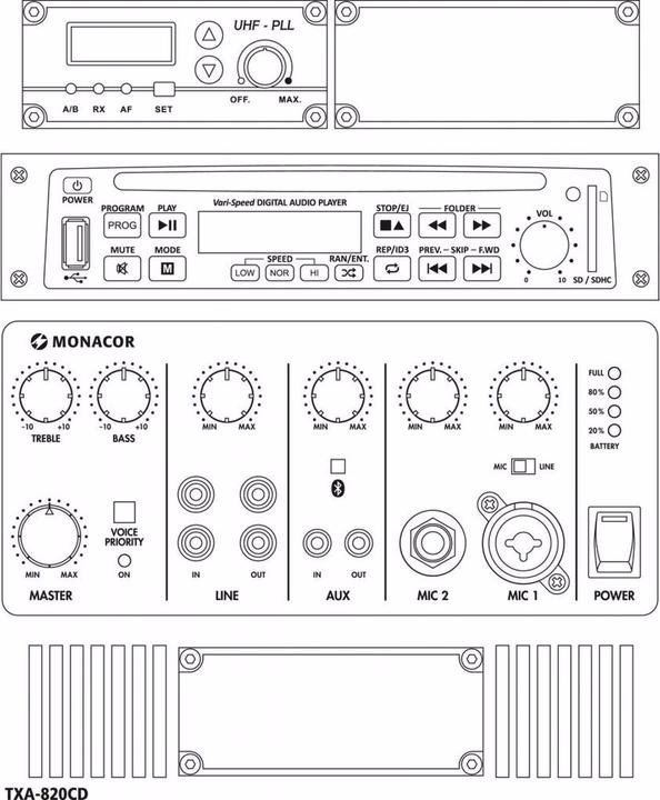 Image du produit Monacor Système d'amplification (Amplificateur)