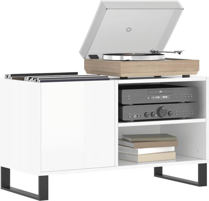 Produktbild VidaXL Plattenschrank Hochglanz-Weiss 85x38x48 cm Holzwerkstoff