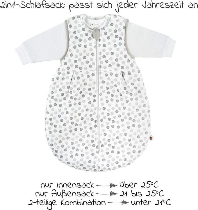 Produktbild Coconette Schlafsäcke 2-tlg. Schlafsack-Set - Circle Weiss Grau - (Winter)