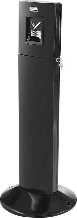 Image du produit Rubbermaid Cendrier sur pied Metropolitan, aluminium, avec seau intérieur de 6 L, pour l'extérieur