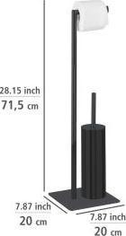 Produktbild Wenko Stand WC-Garnitur Mod. Recco Schwarz aus lackiertem Stahl
