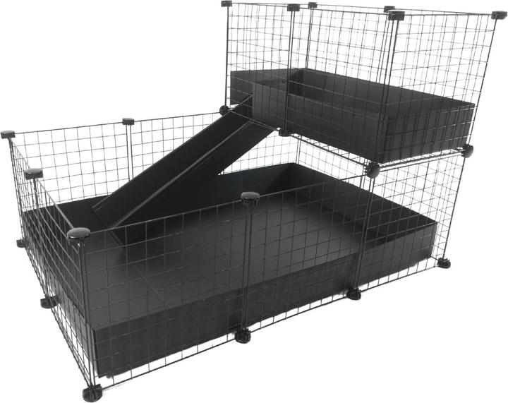 Immagine prodotto C&C Gabbia modulare 3x2 + soppalco 2x1 + rampa nera