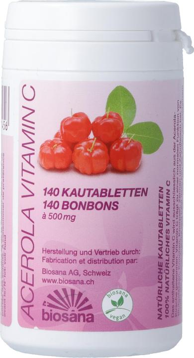 Image du produit Biosana Acerola vitamine c cpr (140 pièce(s), Cachets, 93 g)