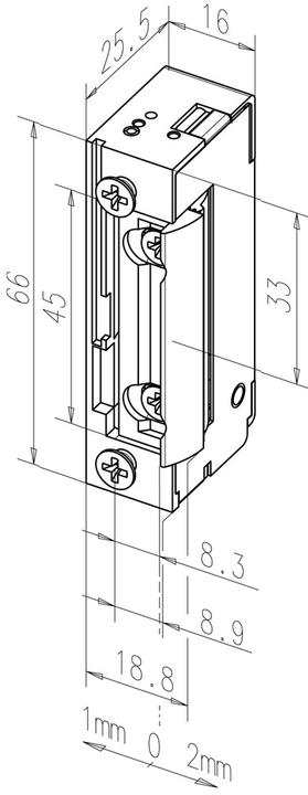 Actual product image effeff Electric strike 128 E FaFix with radius latch (Indoor)