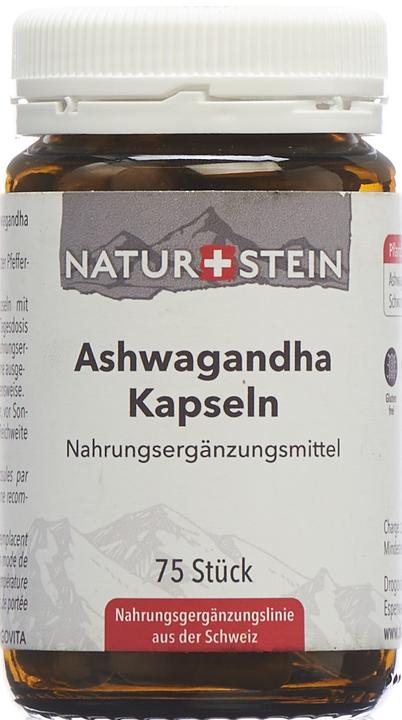 Actual product image Naturstein Ashwagandha (75 Piece, Capsules, 170 g)