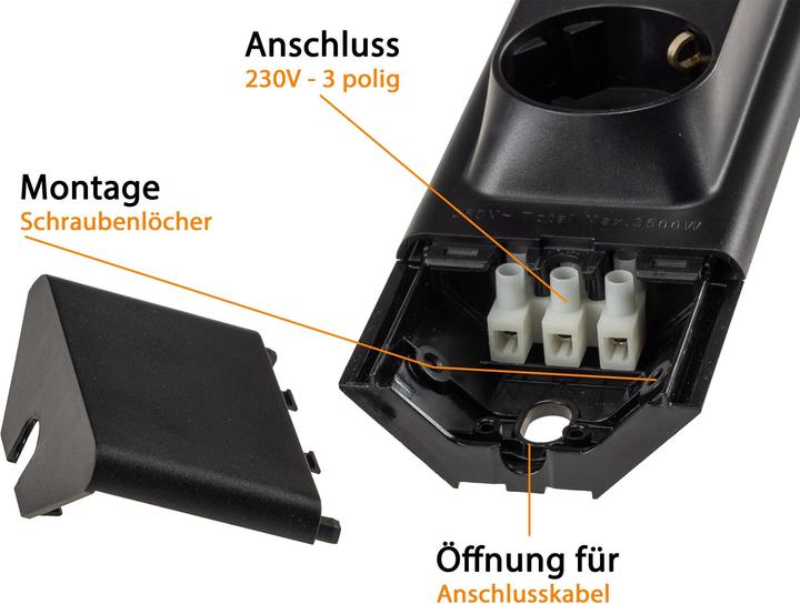Actual product image Chilitec LED-Unterbauleuchte Arusha, EEK: F, 18 W, 1778 lm, 60 cm, schwarz (1778 lm)