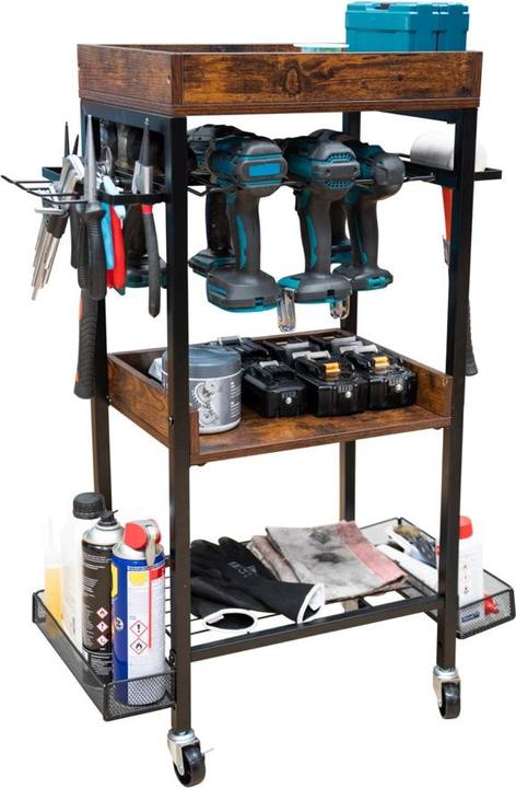 Produktbild Tool Brothers Toolbrothers Werkstatt Garagen Wagen für Elektro und Hand Werkzeuge aus Metall 86 x 45 x 30 cm ( L