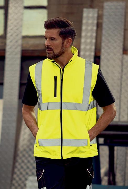 Produktbild Yoko Hi Vis Softshell Arbeitsweste Bodywarmer (S)
