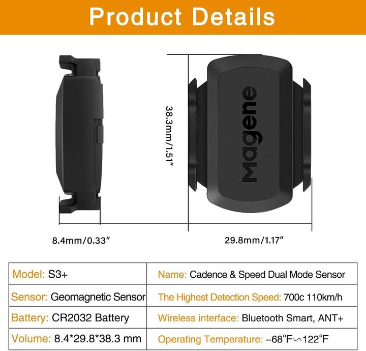 Produktbild Magene S3+ Geschwindigkeitssensor, 2 Stück