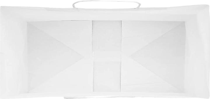 Immagine prodotto VidaXL Sacchetti di carta kraft 250 pezzi con manico bianco 26x12x35 cm (Borsa da regalo, 250 x)