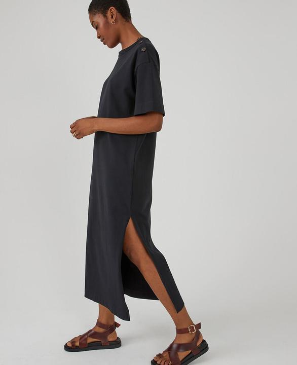 Produktbild La Redoute Collections Langes Jerseykleid mit Knopfleiste an der Schulter (L)