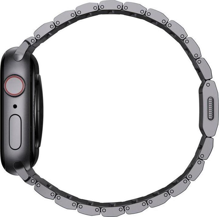 Actual product image Nomad Bracelet Aluminium Apple Watch Gray (21.5 mm, Aluminium, Stainless steel 316, grade N52 magnet)