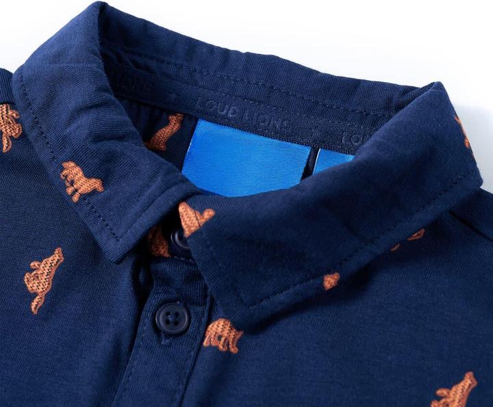 Immagine prodotto VidaXL Camicia da bambino blu navy 128,Materiale: 100 % cotone,Colore (128)