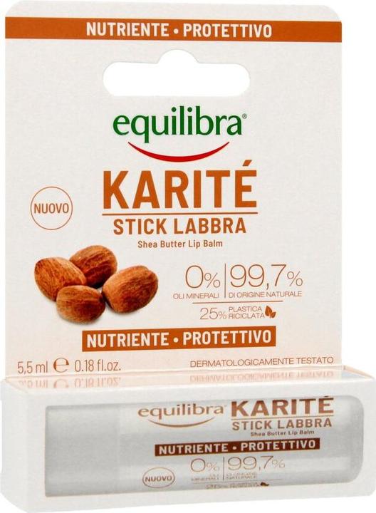 Actual product image Equilibra EQUILIBRA Karite Protezione Naturale Stick Labbra Nourishing Lip Balm balsam do ust z masłem shea 5 (5.50 ml)