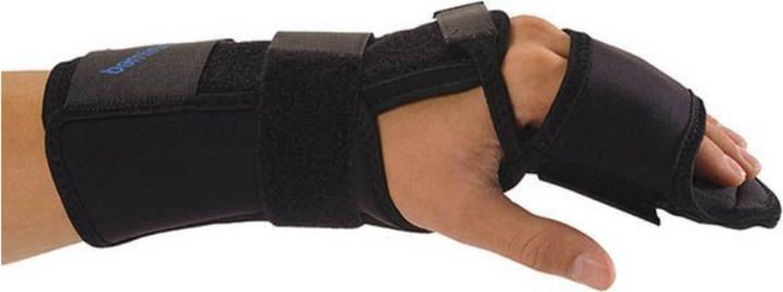 Produktbild Omnimed Intrinsic Plus 4-Fingerschiene gepolstert links schwarz