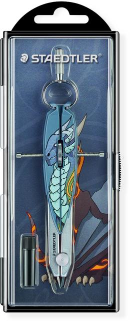 Actual product image Staedtler Manga compass with dragon