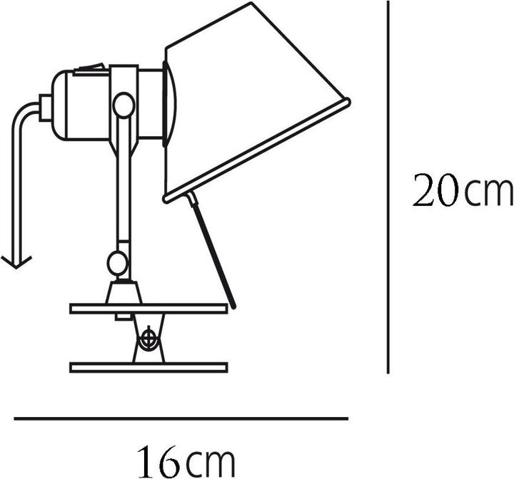 Actual product image Artemide Tolomeo Micro Pinza LED (400 lm)