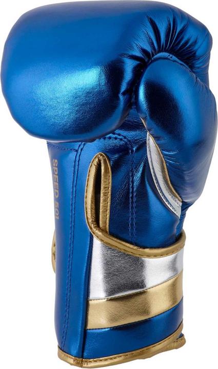 Actual product image adidas Boxing gloves Speed 500 blue/gold Microfibre, ADISBG501 (20 OZ)