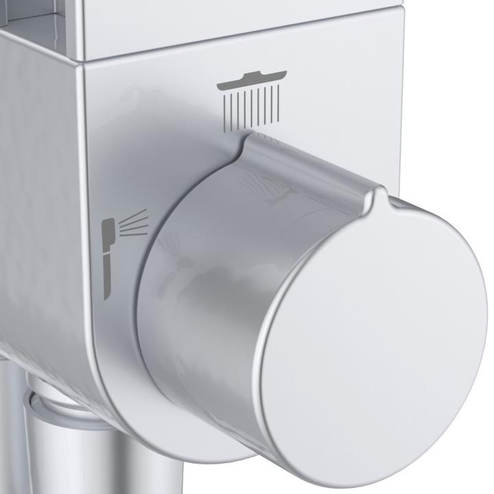 Produktbild Ideal Standard Duschsystem Alu+ ohne Armatur, 2 Ablagen, 2F-Handbrause, 2F-Kopfbrause