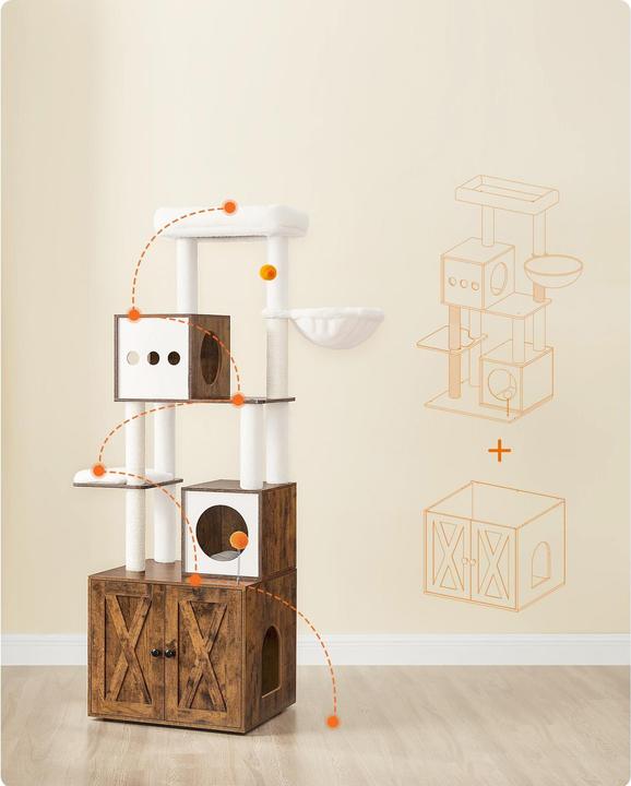 Immagine prodotto Feandrea Mr. Kittens (185 cm, Nero, Marrone rustico)