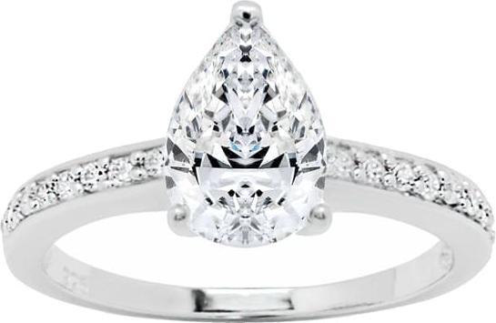 Candy Ring Pear, 925 Sterling Silber (52, 925 Silber)
