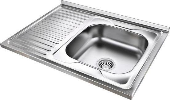Steiner ROBIN 111 SteelQ satin évier avec siphon, 1 bol à droite sans (80 cm, 60 cm)