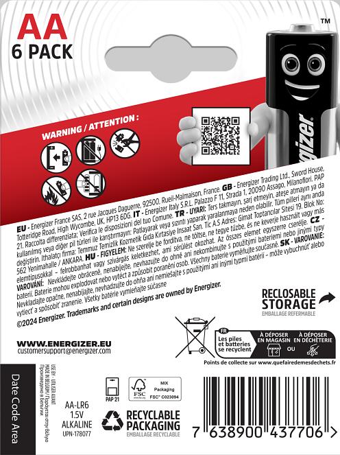 Actual product image Energizer Max (6 pcs., AA)
