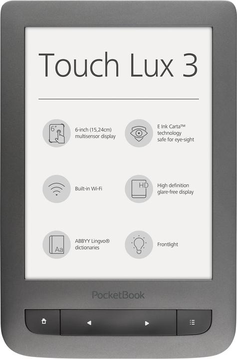 Actual product image PocketBook Touch Lux 3 (6", 4 GB, Dark grey)