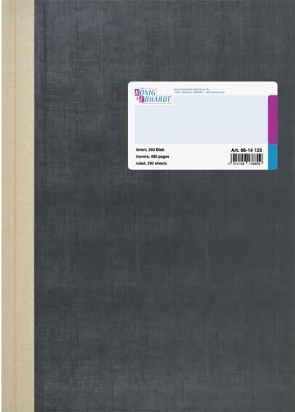 Produktbild König & Ebhardt Geschäftsbuch DIN A4 liniert grau 240 Bl. (240 x)