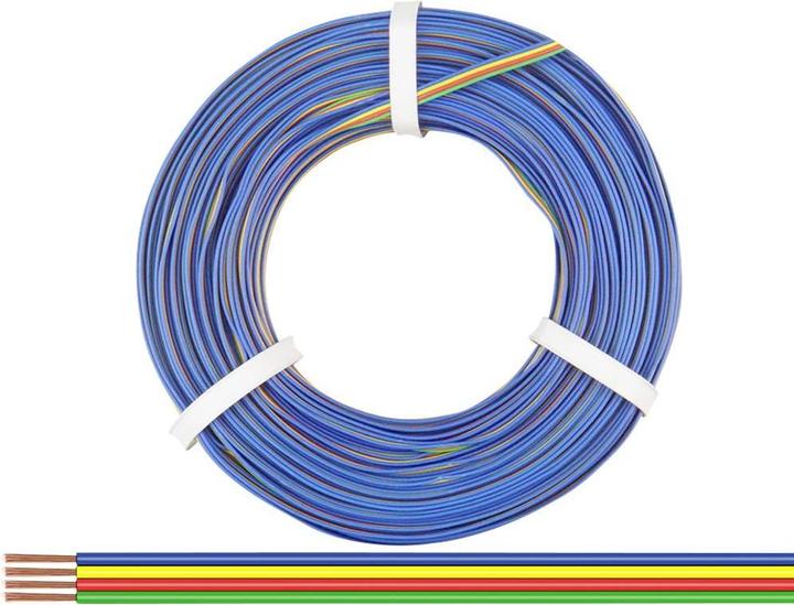 Actual product image Donau Quadrup wire 0.14 / 50m bl-ye-re-gr (50 m)