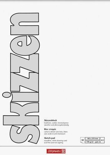 Produktbild Skizzenblock A5 Weiss (A5, Harter Einband)