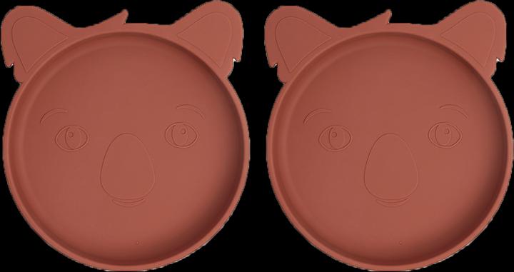 Nuuroo 2 Pack Silicone Plate Koala Mahogany