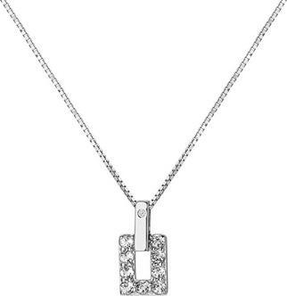 Hot Diamonds Silver Necklace with Diamond and Topaz Echo DP898