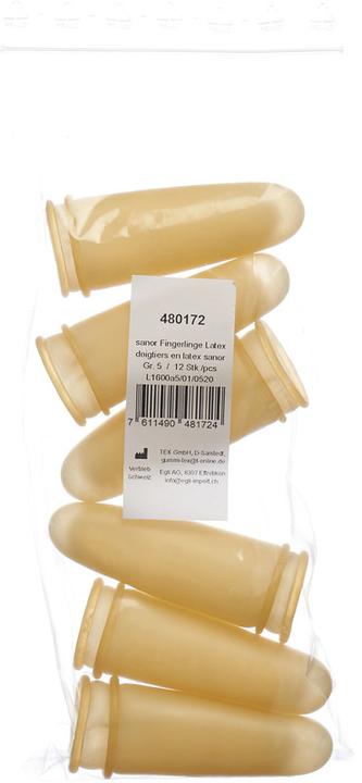Actual product image Sanor Fingerling Latex Grösse 6 gepudert leicht (0.07 m)