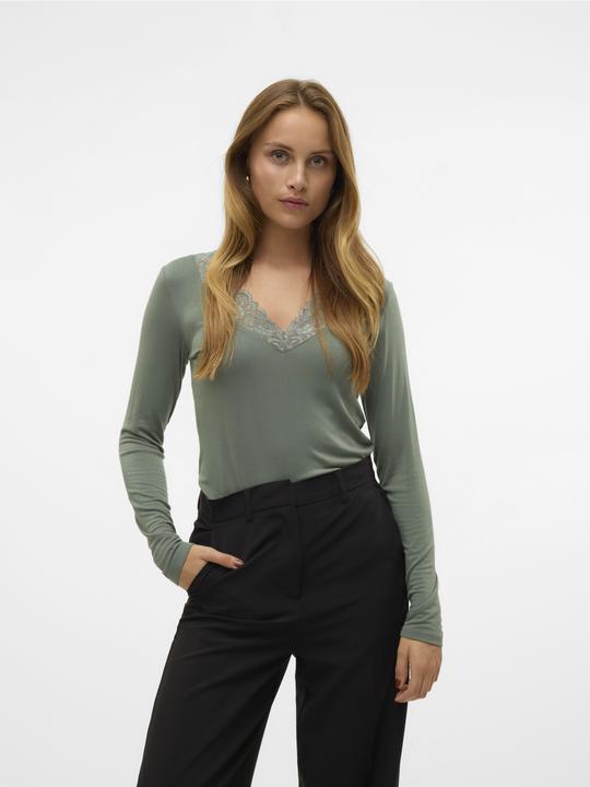 Actual product image Vero Moda Vmrosa Ls V-Neck Lace Top Ga Jrs Noos (XL)
