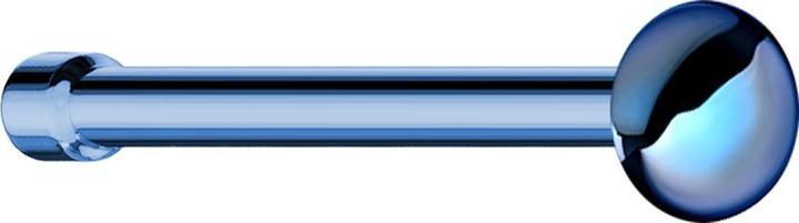 Star Piercing Nasenstecker gerade mit Kuppel dunkelblau (ohne Messing, Chirurgenstahl 316L)