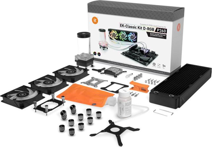 Actual product image EKWB EK-Classic Kit P360 D-RGB - Black Nickel Edition