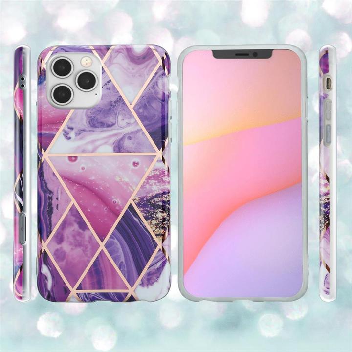 Image du produit Cadorabo Couverture IMD TPU Marbre coloré (Realme 12 Pro+, Apple iPhone 12)