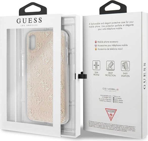 Produktbild Guess GUHCPXPCU4GLGO iPhone X/Xs złoty/gold hard case 4G Glitter (Apple iPhone X)