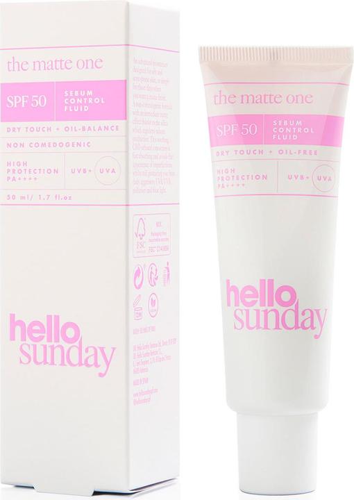 Actual product image Hello sunday the matte one Oil control moisturiser SPF 50 (50 ml, Day cream, SPF 50)