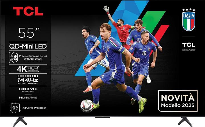 Immagine prodotto TCL Serie Q6C Smart TV QD-MiniLED 4K 55" 55Q6C, audio Onkyo 2.1, Dolby Vision IQ & Atmos, Google TV (55", Mini-LED, 4K, 2025)